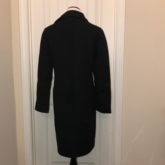 Marvin Richards Black Wool Coat Size 8 - Picture 6 of 13
